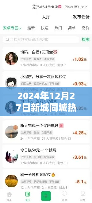 新手友好指南,新城同城热门任务攻略,轻松掌握技能,2024年12月27日新城同城热点解析