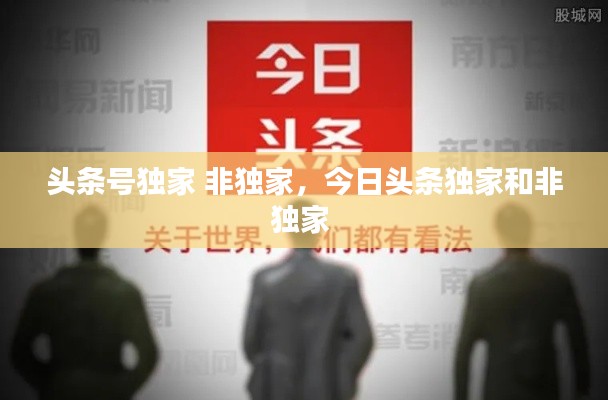 头条号独家 非独家,今日头条独家和非独家