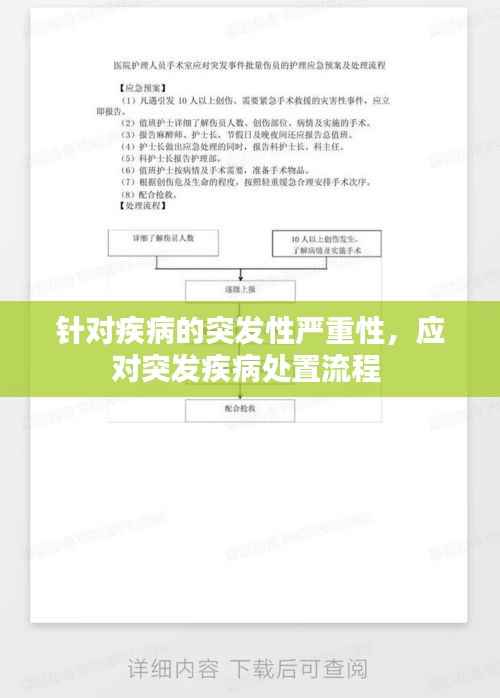 针对疾病的突发性严重性,应对突发疾病处置流程