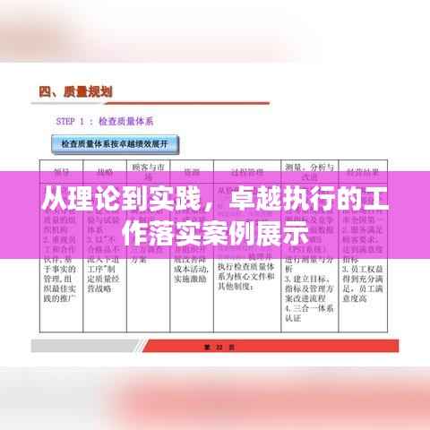 从理论到实践，卓越执行的工作落实案例展示